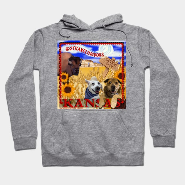 2 Traveling Dogs - Kansas Hoodie by 2 Traveling Dogs